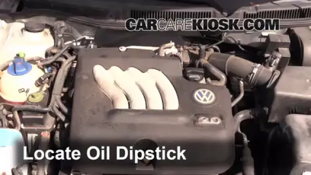 2003 Volkswagen Golf GL 2.0L 4 Cyl. (4 Door) Huile Vérifier le niveau de l'huile